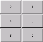 Shows 6 buttons in rows of 2. Row 1 shows buttons 2 then 1.
Row 2 shows buttons 4 then 3. Row 3 shows buttons 6 then 5.